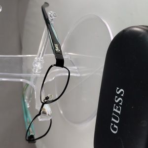 Guess Women's Eyeglasses frame black, blue EUC